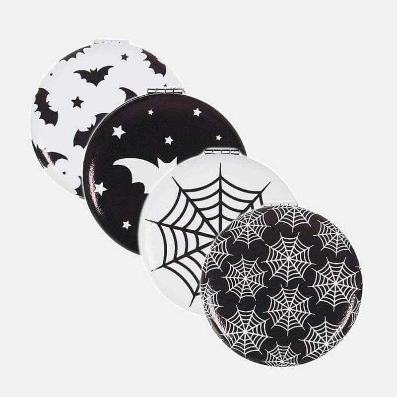 Bats and Spiderwebs Compact Mirrors for Quick Touch-Ups by Spirit of equinox