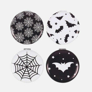 The Fashion Gift Shop: Bats and Spiderwebs Compact Mirrors for Quick Touch - Ups by Spirit of equinox, Compact Mirror