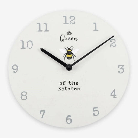 The Fashion Gift Shop: Bee Design Queen of the kitchen Wall Clock by Jones Home & Gifts, Wall Clocks