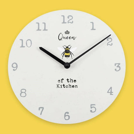 The Fashion Gift Shop: Bee Design Queen of the kitchen Wall Clock by Jones Home & Gifts, Wall Clocks
