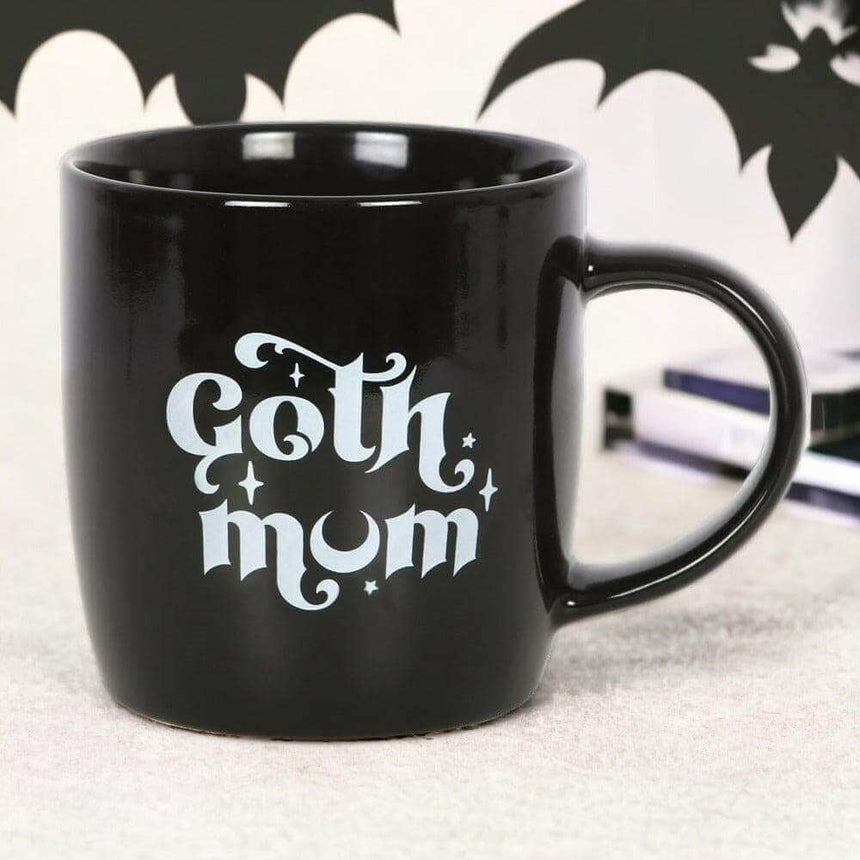 The Fashion Gift Shop: Black Ceramic Mug with Wording Gothic Mum Gift Idea by Spirit of equinox, Mugs and Cups