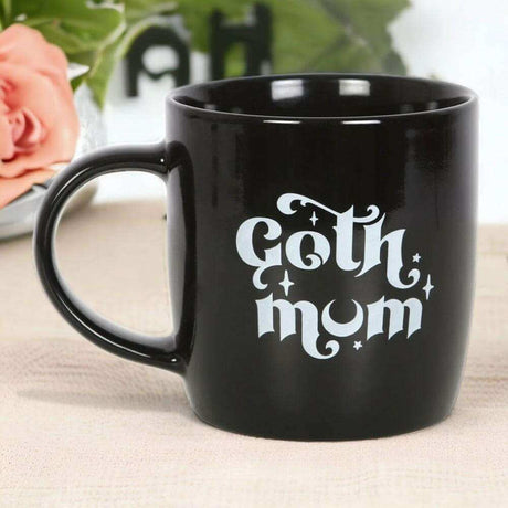 The Fashion Gift Shop: Black Ceramic Mug with Wording Gothic Mum Gift Idea by Spirit of equinox, Mugs and Cups