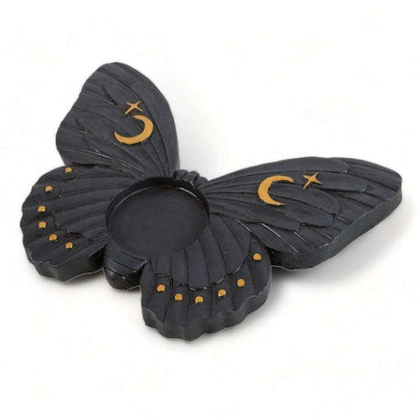 The Fashion Gift Shop: Black Moth Tealight Candle Holder for Enchanting Decor by Spirit of equinox, Tea Light Holder