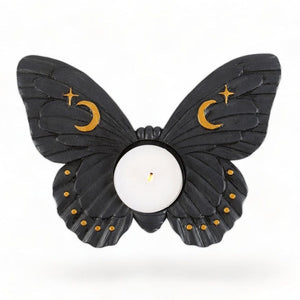 Black Moth Tealight Candle Holder - Tea Light Holder by Spirit of equinox