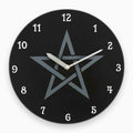 Black Pentagram Wall Clock Mystical Black Magic Gift - by Jones Home & Gifts