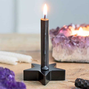 Black Star Spell Candle Holder - Candle Holders by Spirit of equinox
