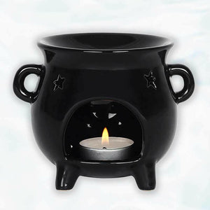 The Fashion Gift Shop: Witches Cauldron Black Wax - Melt Warmer and Oil Burner by Spirit of equinox, Oil Burner & Wax Melters