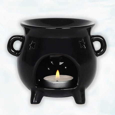 The Fashion Gift Shop: Witches Cauldron Black Wax - Melt Warmer and Oil Burner by Spirit of equinox, Oil Burner & Wax Melters