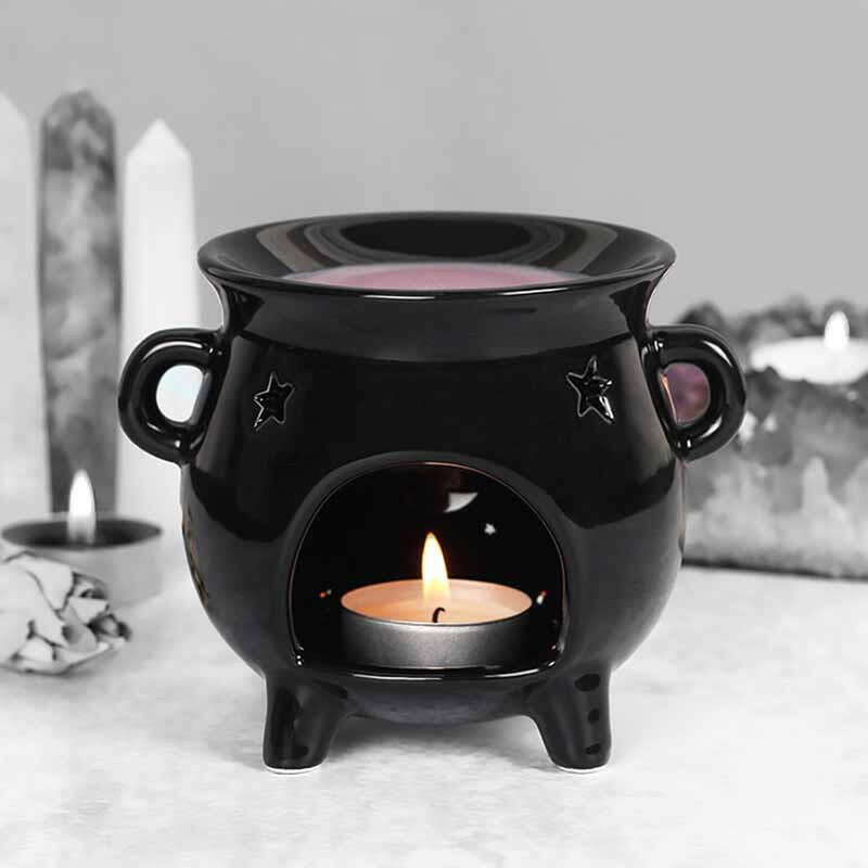 The Fashion Gift Shop: Witches Cauldron Black Wax - Melt Warmer and Oil Burner by Spirit of equinox, Oil Burner & Wax Melters