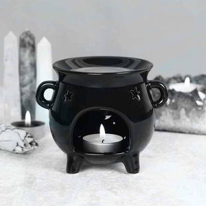 The Fashion Gift Shop: Witches Cauldron Black Wax - Melt Warmer and Oil Burner by Spirit of equinox, Oil Burner & Wax Melters