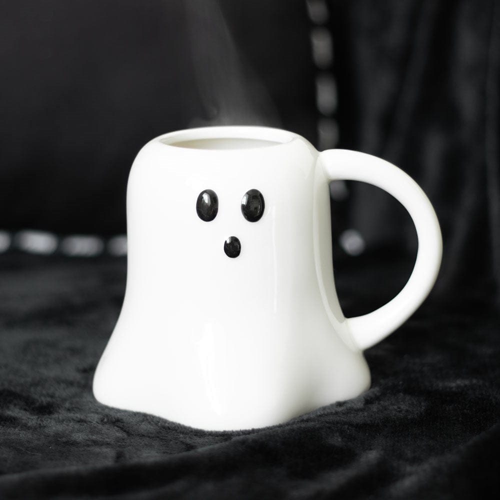 Boo Ghost Shaped Spooky Mug for Halloween Fans - Mugs and Cups by Spirit of equinox