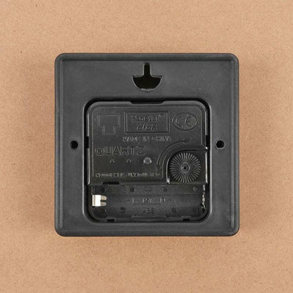 Quartz wall clock back plate with battery compartment and dark plastic housing