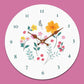 Botanical Floral Wall Clock - Mothers Day Gift 28cm Round Clock - The Fashion Gift Shop by Jones Home & Gifts