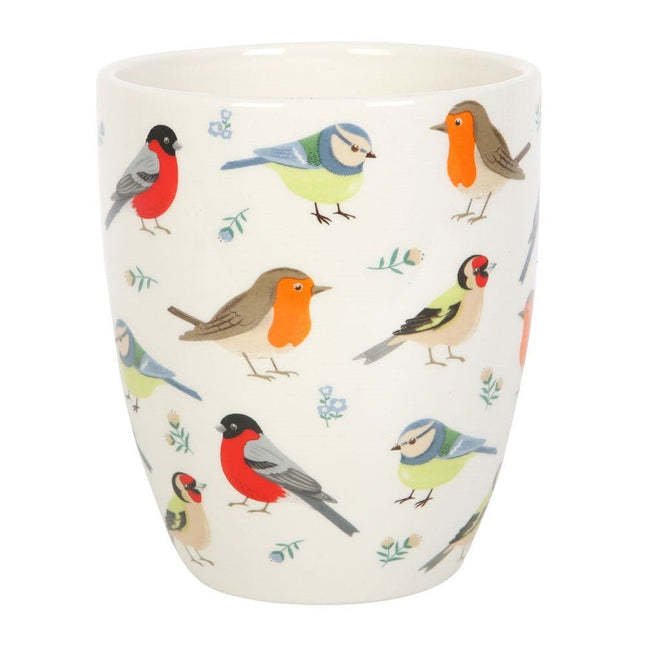 British Garden Birds Ceramic Plant Pot, Blue Tit, Robin, Goldfinch, Bullfinch - Pots & Planters by Jones Home & Gifts