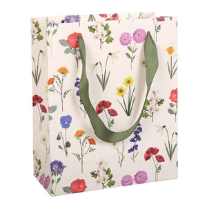 British Wildflower Gift Bag 23cm Medium Size - Gift Bag by Sil