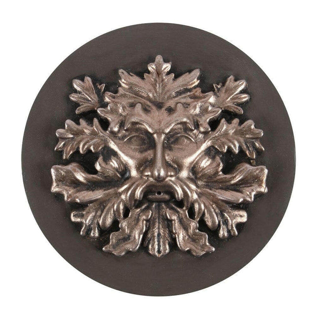 The Fashion Gift Shop: Bronze Green Man Incense Stick Holder for Elegant Spaces by Spirit of equinox, Incense Holders