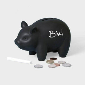 Capitalist Pig Piggy Bank with Chalkboard Surface and Gift Box by Luckies