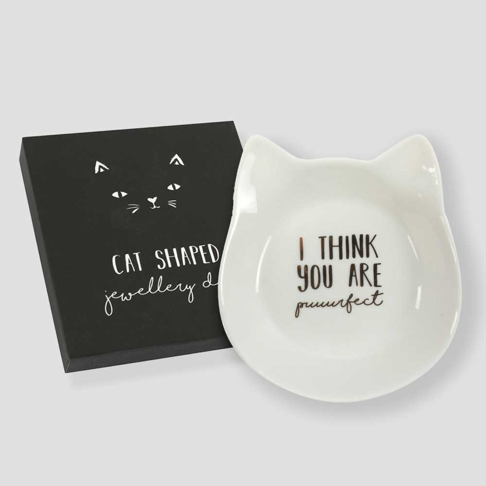 Cat Lady Jewellery Dish with Gift Box - Jewellery Dish by Fashion Accessories