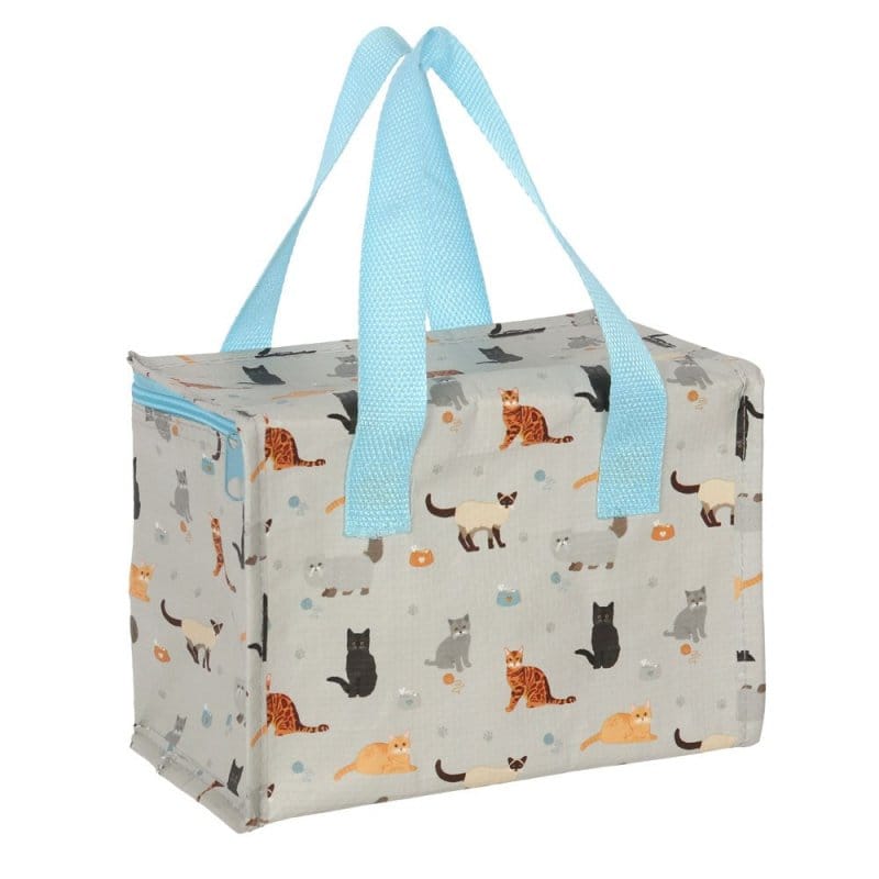 Cat Print Cooler Insulated Lunch Bag, Made from Recycled Plastic - Insulated lunch bag by Jones Home & Gifts