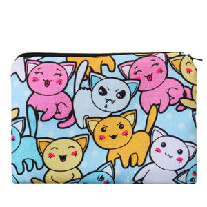 Cartoon Cat Printed Make-Up Case Cosmetic Bags - Cosmetic Bags by Fashion Accessories