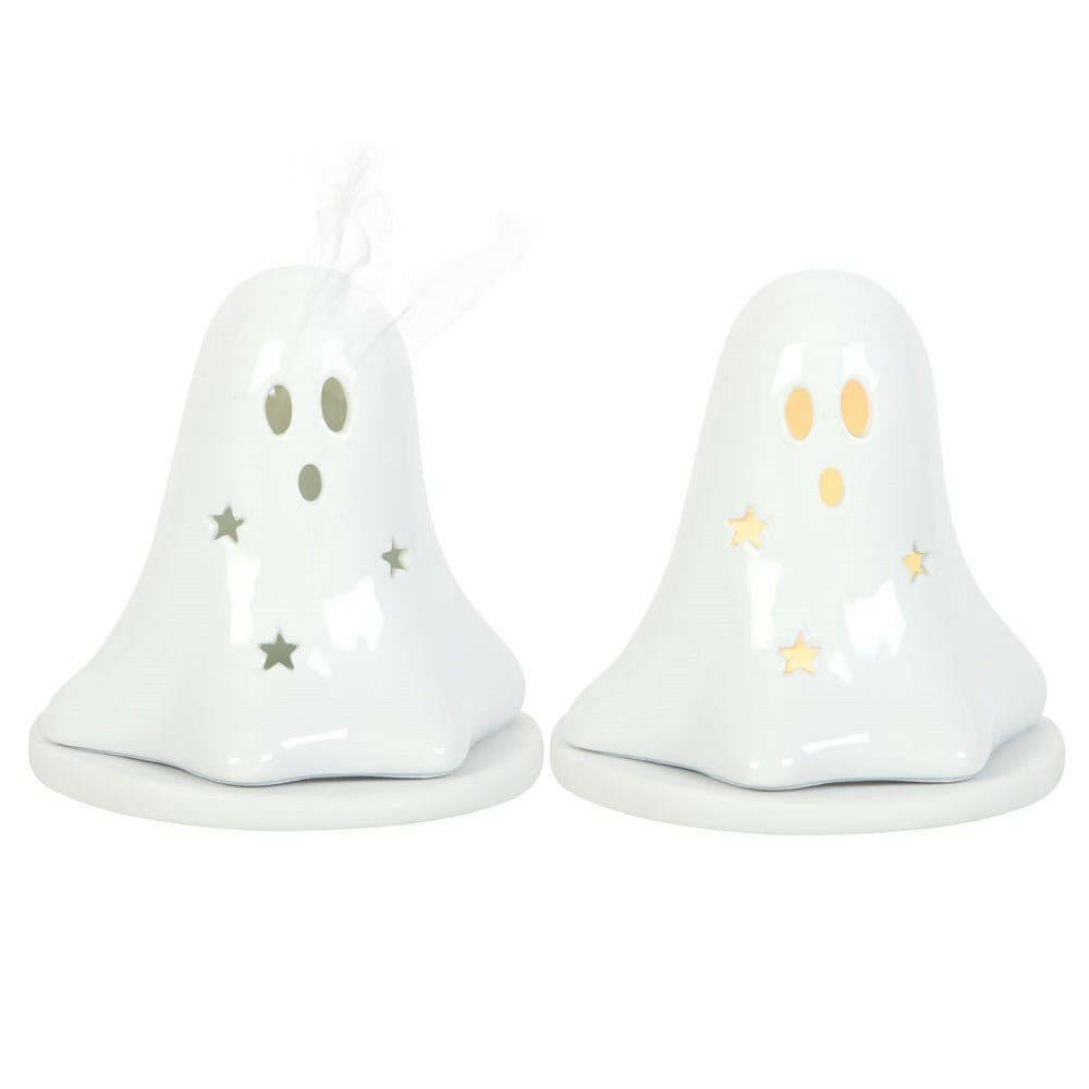 Ceramic Ghost Tealight and Incense Cone Holder  Spirit of equinox  The Fashion Gift Shop .