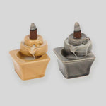 Ceramic Incense Backflow Burner with Crackle Glaze - Backflow Burner by Jones Home & Gifts