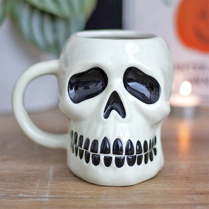 Ceramic Skull Mug, Halloween Spooky Mug Collection - Mugs and Cups by Spirit of equinox