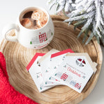 Christmas Festive House Shape Coasters - Tea Coasters by Jones Home & Gifts