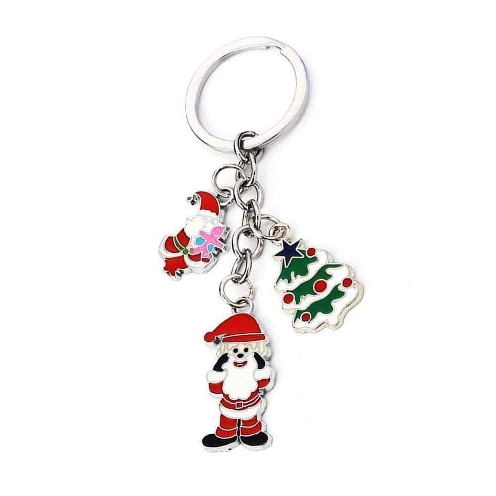 Christmas Keyring Santa Snowman Bell Festive Key Chain Secret Santa Stocking - Bag Charms & Keyrings by Fashion Accessories