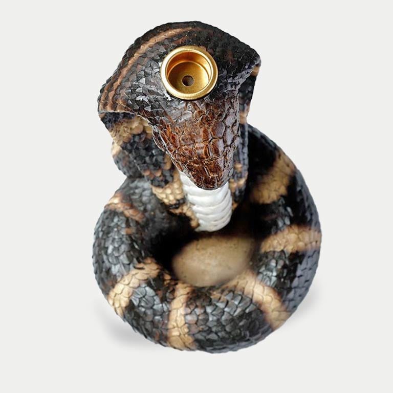 Coiled Cobra Snake Backflow Incense Burner - Backflow Burner by Spirit of equinox