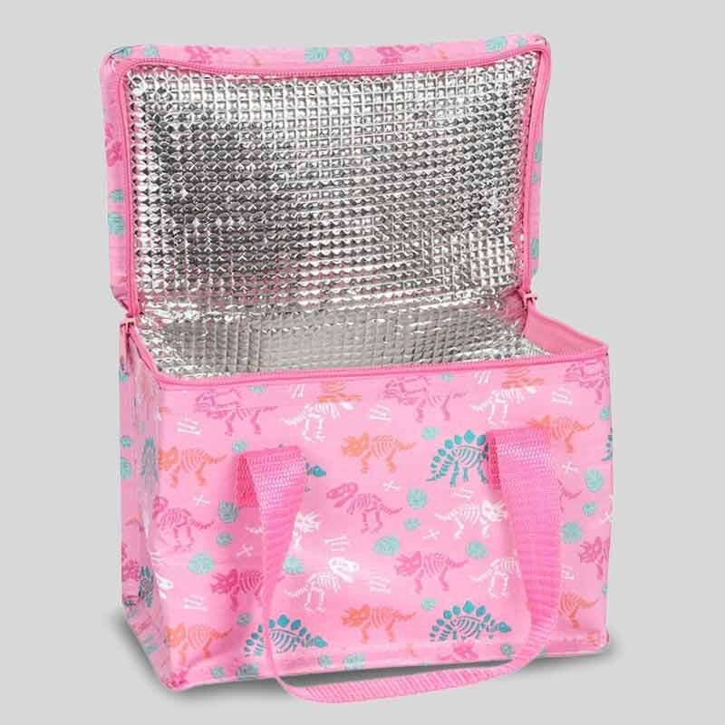 The Fashion Gift Shop: Pink Dinosaur Summer Cooler Bag Eco - Friendly Cold Lunch Bags by Jones Home & Gifts, Insulated lunch bag
