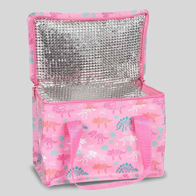 The Fashion Gift Shop: Pink Dinosaur Summer Cooler Bag Eco - Friendly Cold Lunch Bags by Jones Home & Gifts, Insulated lunch bag