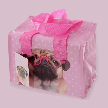 The Fashion Gift Shop: Pug Dog Cooler Lunch Bag - Summer Beach - Picnic Bags by Jones Home & Gifts, Insulated lunch bag
