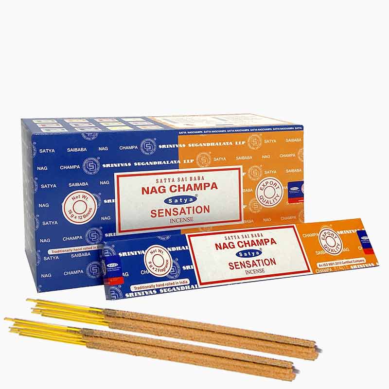 Combo Satya Incense Sticks - Sensation and Nag Champa - Incense Sticks by Satya
