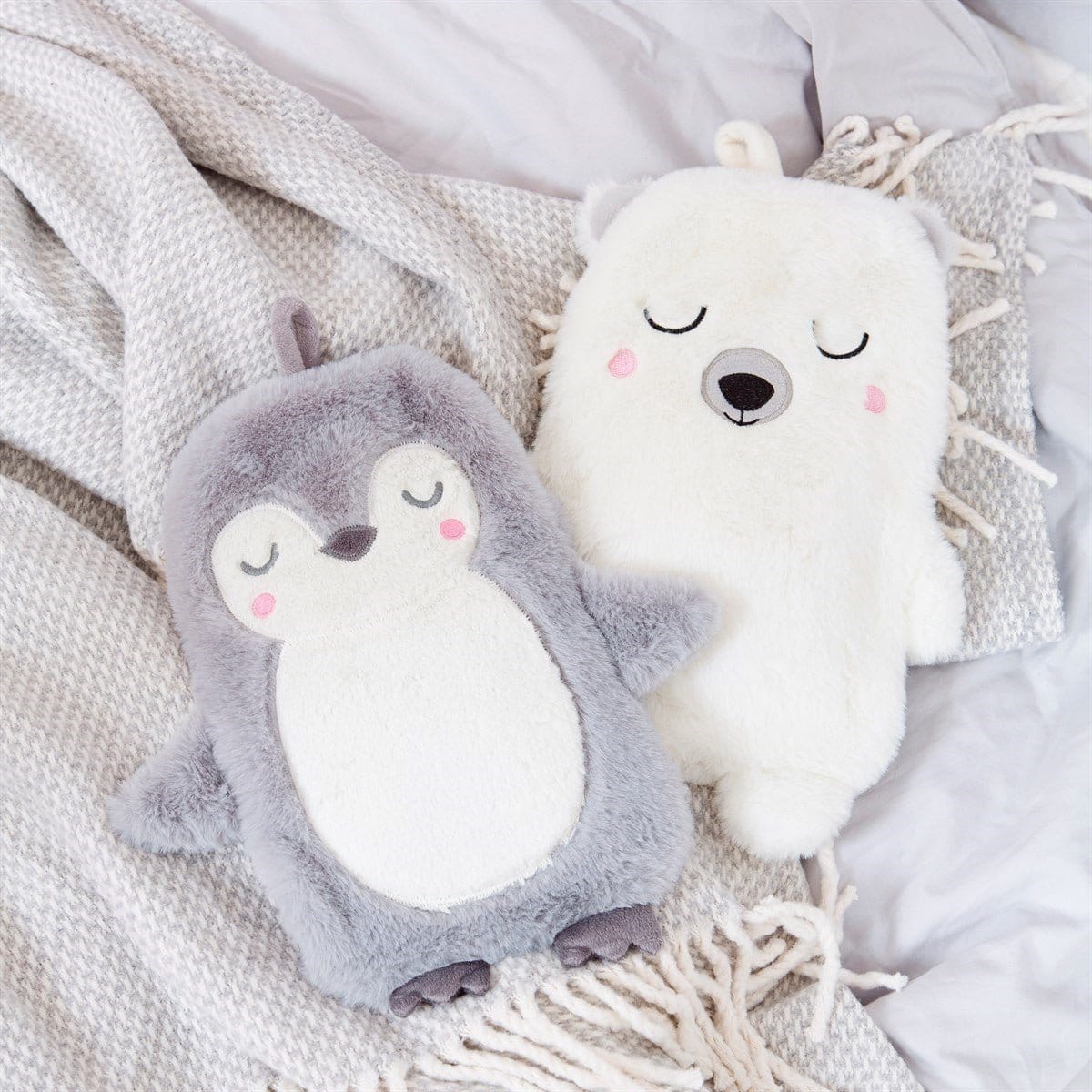 Cosy Polar Bear Hot Water Bottle, Super Soft, with Hanging Loop - Hot Water Bottles by Sass & Belle