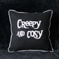 Creepy & Cosy Black and White Striped Edging Halloween Cushion - Sofa Cushions by Spirit of equinox
