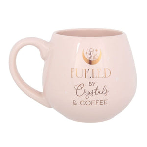 Crystals and Coffee Pink Rounded Mug - Mugs and Cups by Jones Home & Gifts