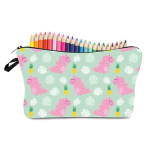 The Fashion Gift Shop: Cute Pink Dinosaurs Pineapple Pencil Cases Brush Holder Bag by Fashion Accessories, Cosmetic Bags