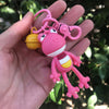 Pink Frog Handbag Charm Keyring - Pink Frog