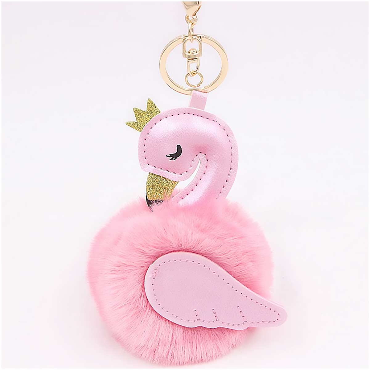 Fluffy Swans Pom Pom Handbag Charms - Bag Charms & Keyrings by Fashion Accessories