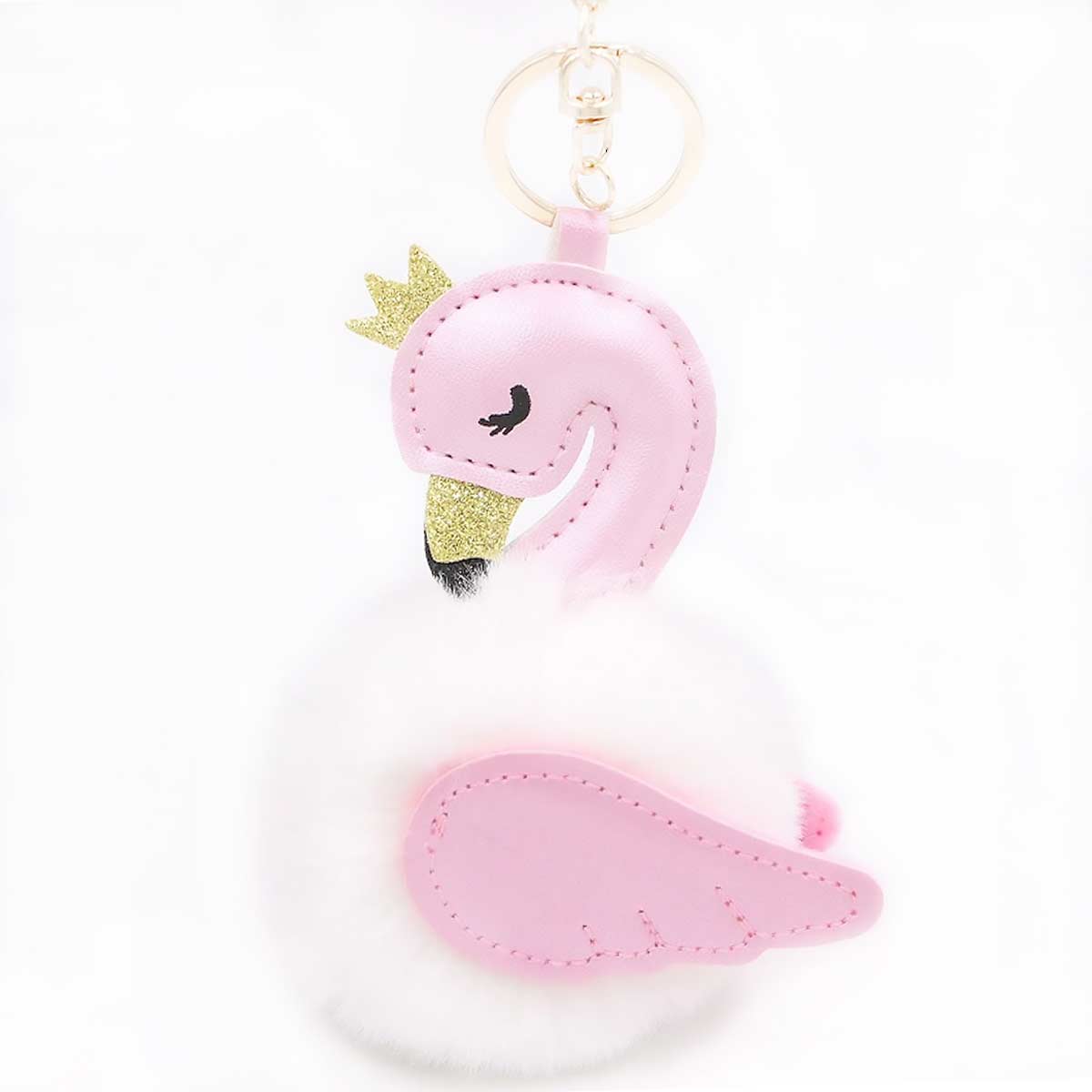 Fluffy Swans Pom Pom Handbag Charms - Bag Charms & Keyrings by Fashion Accessories
