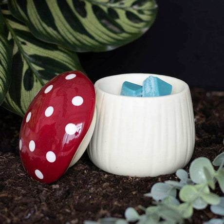 The Fashion Gift Shop: Dark Forest Mushroom Shaped Oil Burner and Wax Warmer Decor by Spirit of equinox, Oil Burner & Wax Melters