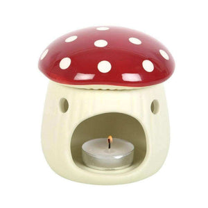 The Fashion Gift Shop: Dark Forest Mushroom Shaped Oil Burner and Wax Warmer Decor by Spirit of equinox, Oil Burner & Wax Melters