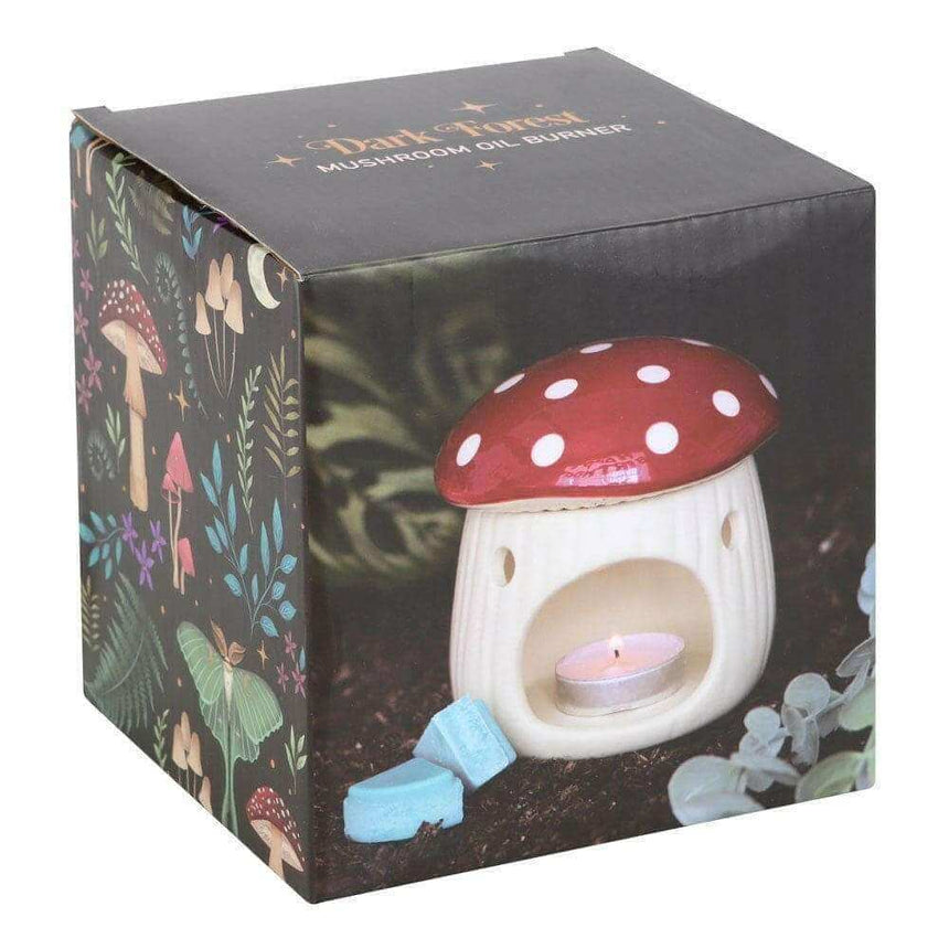 The Fashion Gift Shop: Dark Forest Mushroom Shaped Oil Burner and Wax Warmer Decor by Spirit of equinox, Oil Burner & Wax Melters