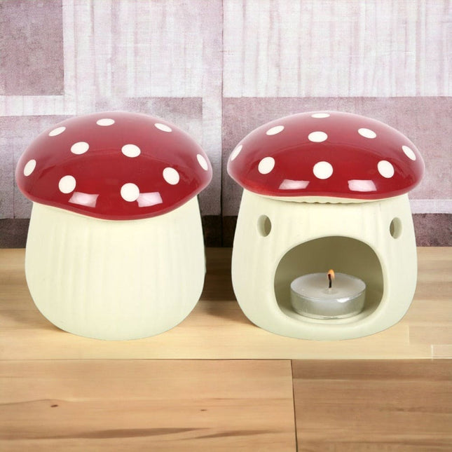 Dark Forest Mushroom Shaped Oil Burner and Wax Warmer - Oil Burner & Wax Melters by Spirit of equinox