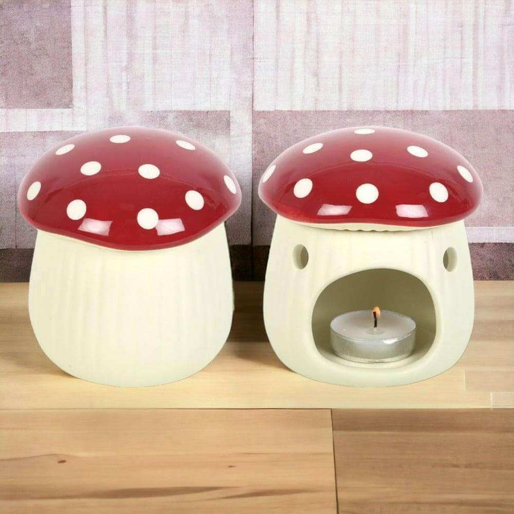 Dark Forest Mushroom Shaped Oil Burner and Wax Warmer Decor by Spirit of equinox