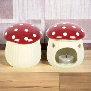 The Fashion Gift Shop: Dark Forest Mushroom Shaped Oil Burner and Wax Warmer Decor by Spirit of equinox, Oil Burner & Wax Melters