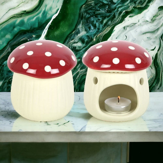 Dark Forest Mushroom Shaped Oil Burner and Wax Warmer - Oil Burner & Wax Melters by Spirit of equinox