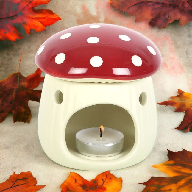 Dark Forest Mushroom Shaped Oil Burner and Wax Warmer - Oil Burner & Wax Melters by Spirit of equinox