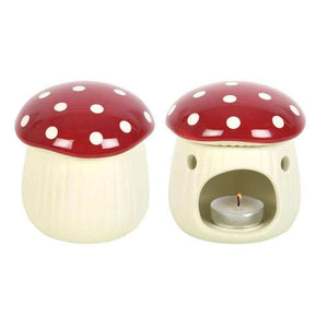 The Fashion Gift Shop: Dark Forest Mushroom Shaped Oil Burner and Wax Warmer Decor by Spirit of equinox, Oil Burner & Wax Melters